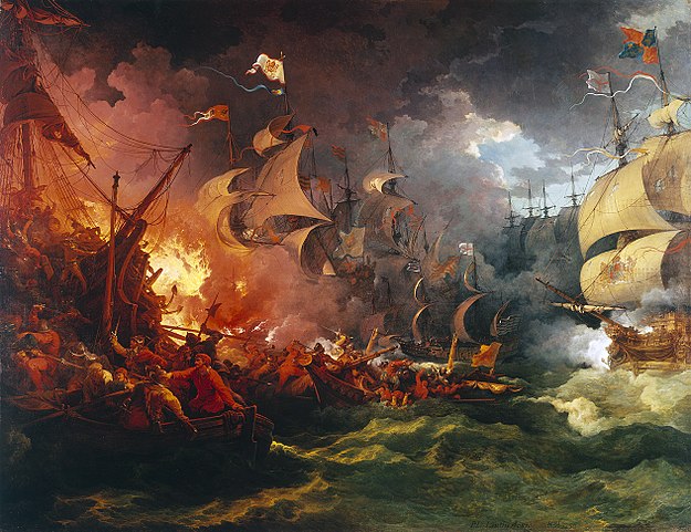 Defeat of the Spanish Armada,by Philip James de Loutherbourg